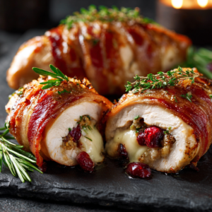 Bacon Cranberry Brie Chicken