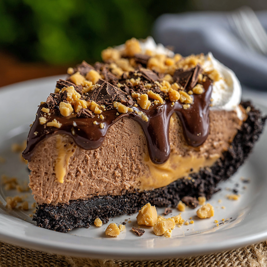 No-Bake Chocolate Peanut Butter Pie