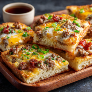Sausage & Cheese Sheet Pan Pancakes