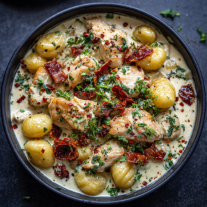 Creamy Chicken Gnocchi Pan