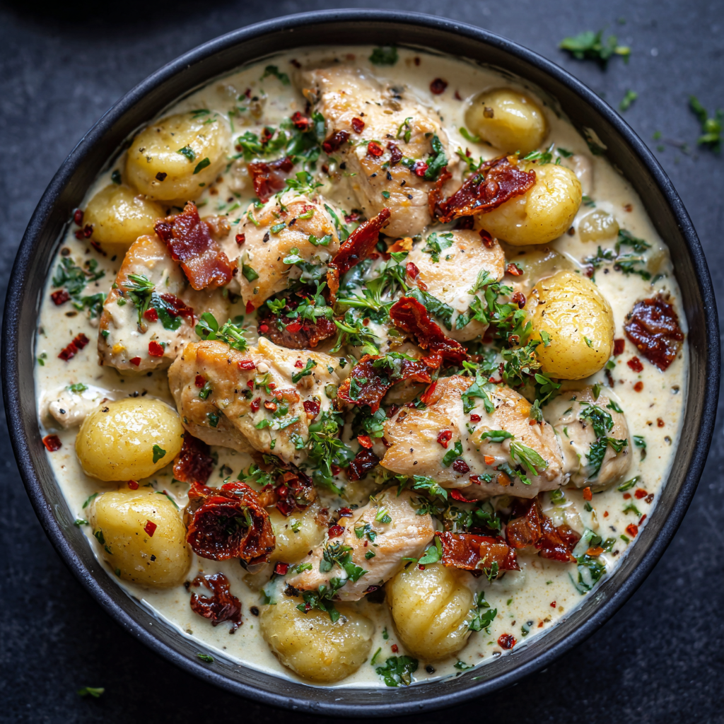 Creamy Chicken Gnocchi Pan