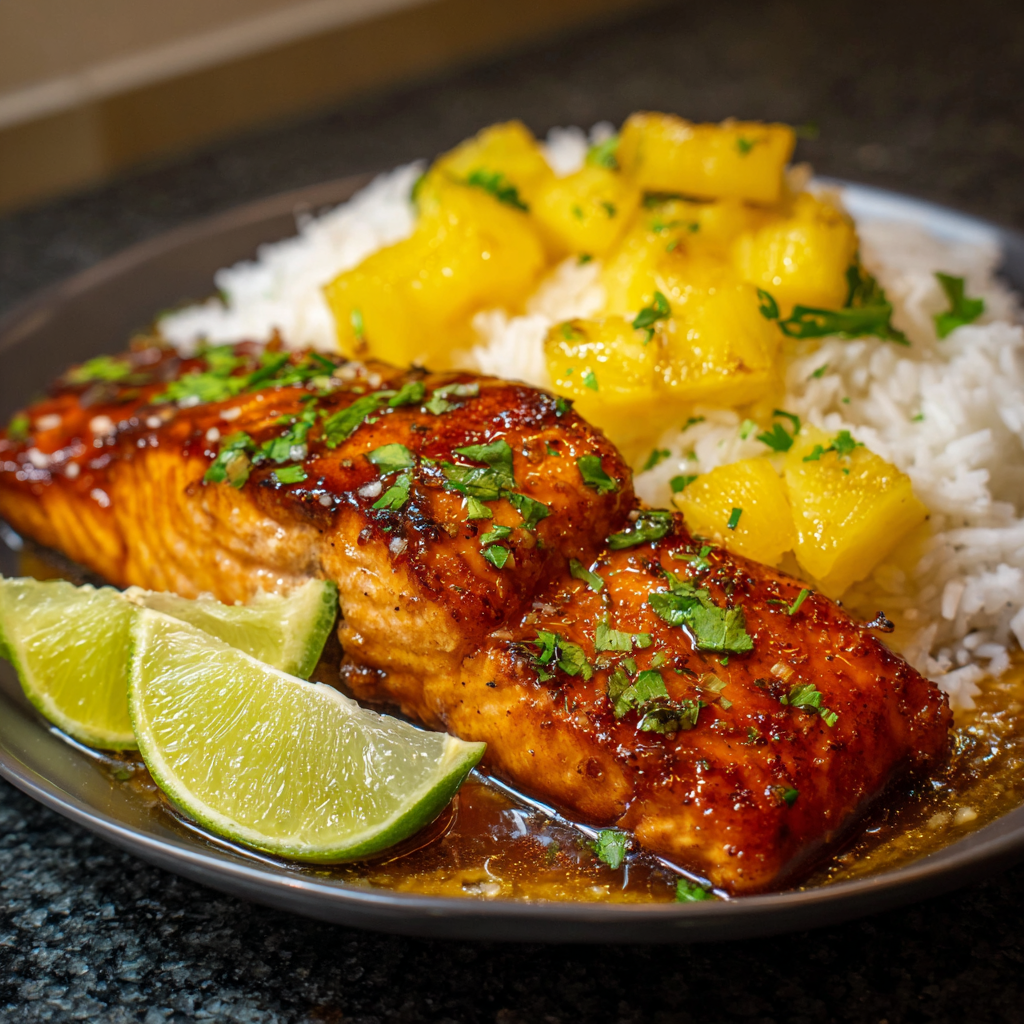 Honey Pineapple Salmon