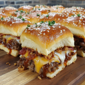 BBQ Cheeseburger Sliders