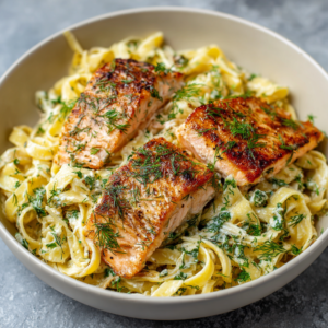 Lemon Dill Salmon Pasta