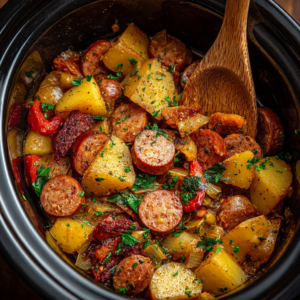 Slow Cooker Sausage & Potato Casserole