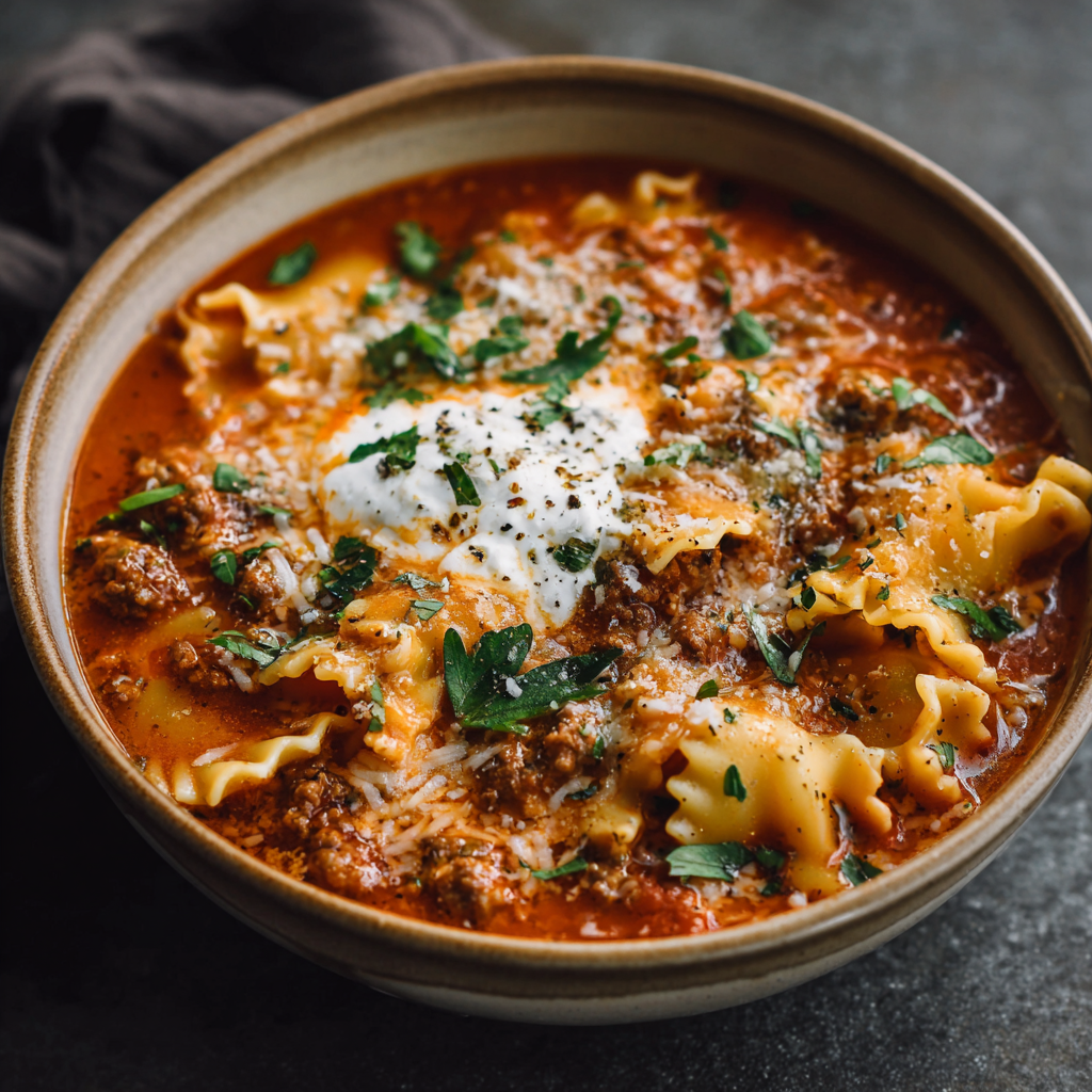 Crock Pot Lasagna Soup