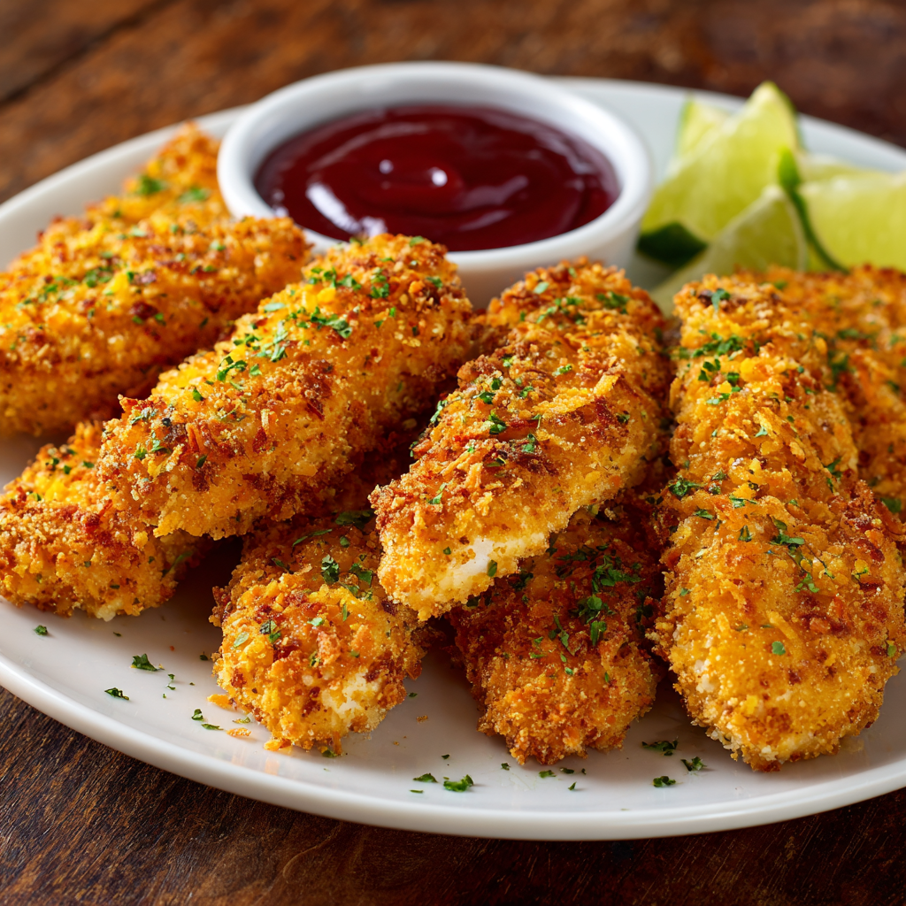 Crunchy Chicken Taco Fingers