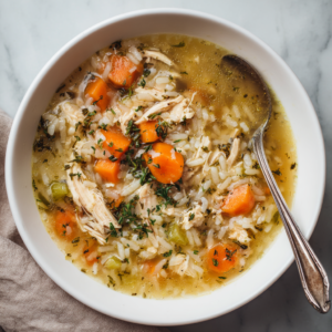 Turkey Rice Soup Bowl (Chicken-Style Comfort Soup)