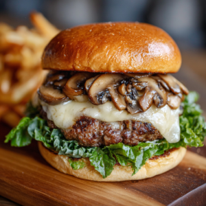 Mushroom Swiss Burger (Juicy & Flavorful)
