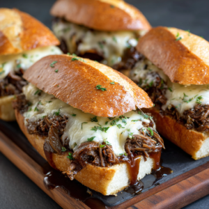 Slow Cooker French Dip Sandwiches