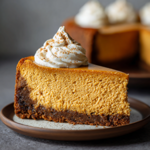 Pumpkin Cheesecake with Gingersnap Crust