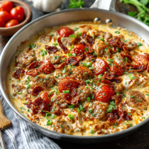 Rotel Cream Cheese Sausage Skillet