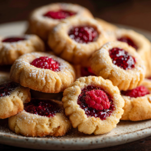 Raspberry Thumbprint Cookies