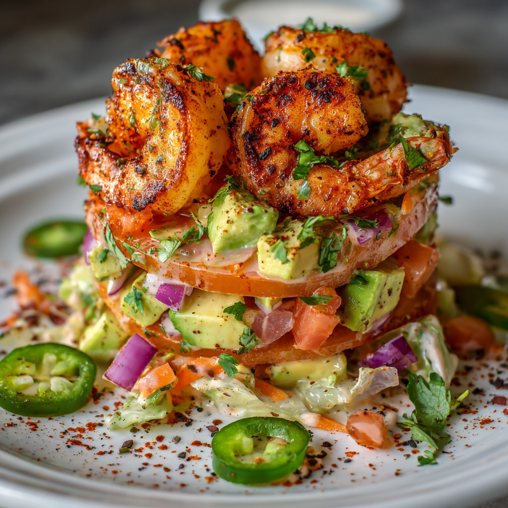 Spicy California Shrimp Stack