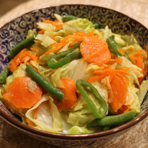 Steamed Cabbage & Carrots