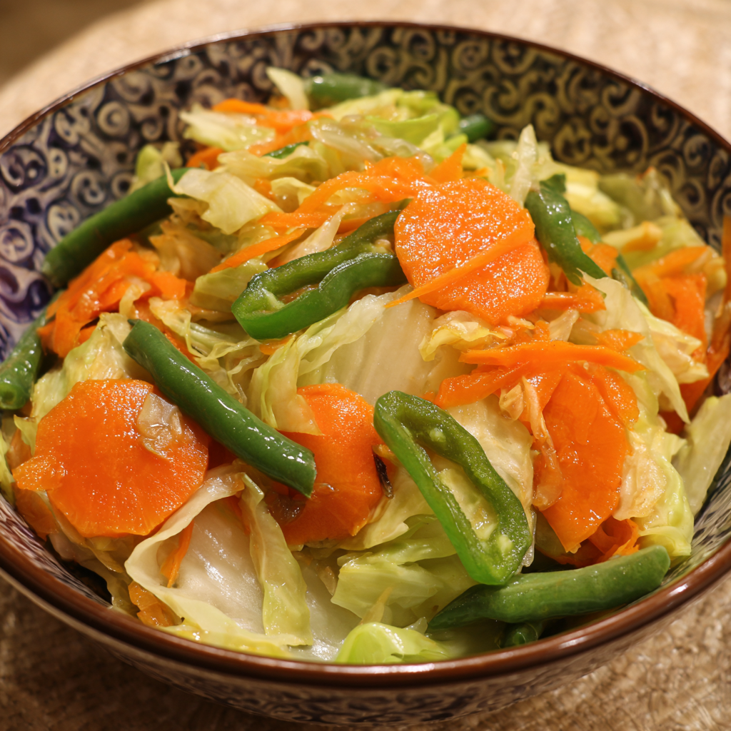 Steamed Cabbage & Carrots
