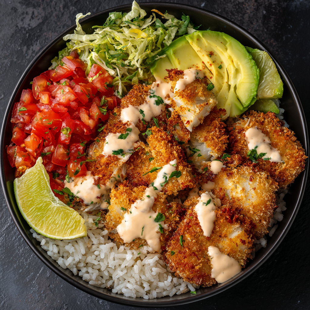 Crispy Fish Taco Bowls
