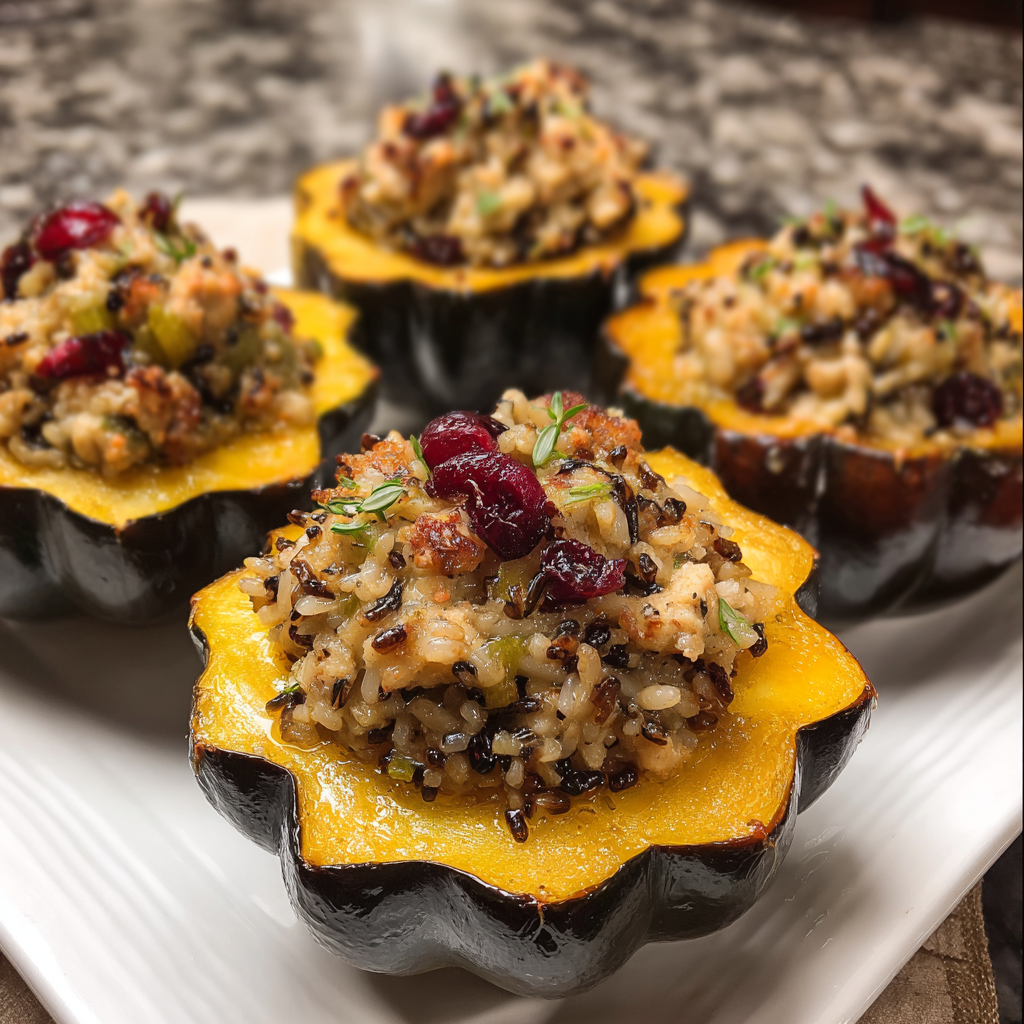 Sausage Stuffed Acorn Squash