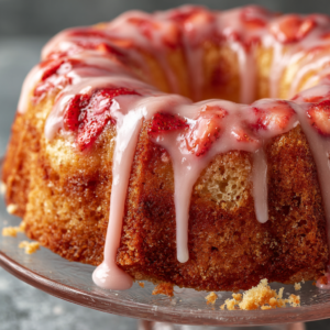 Homemade Strawberry Cream Cheese Pound Cake