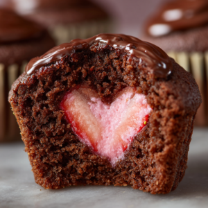 Chocolate Covered Strawberry Cupcakes