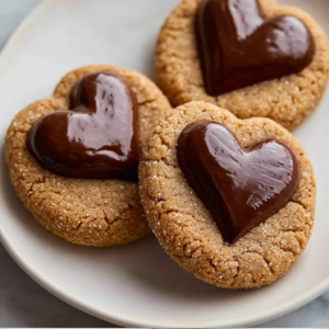 Peanut Butter Valentine’s Day Heart Cookies