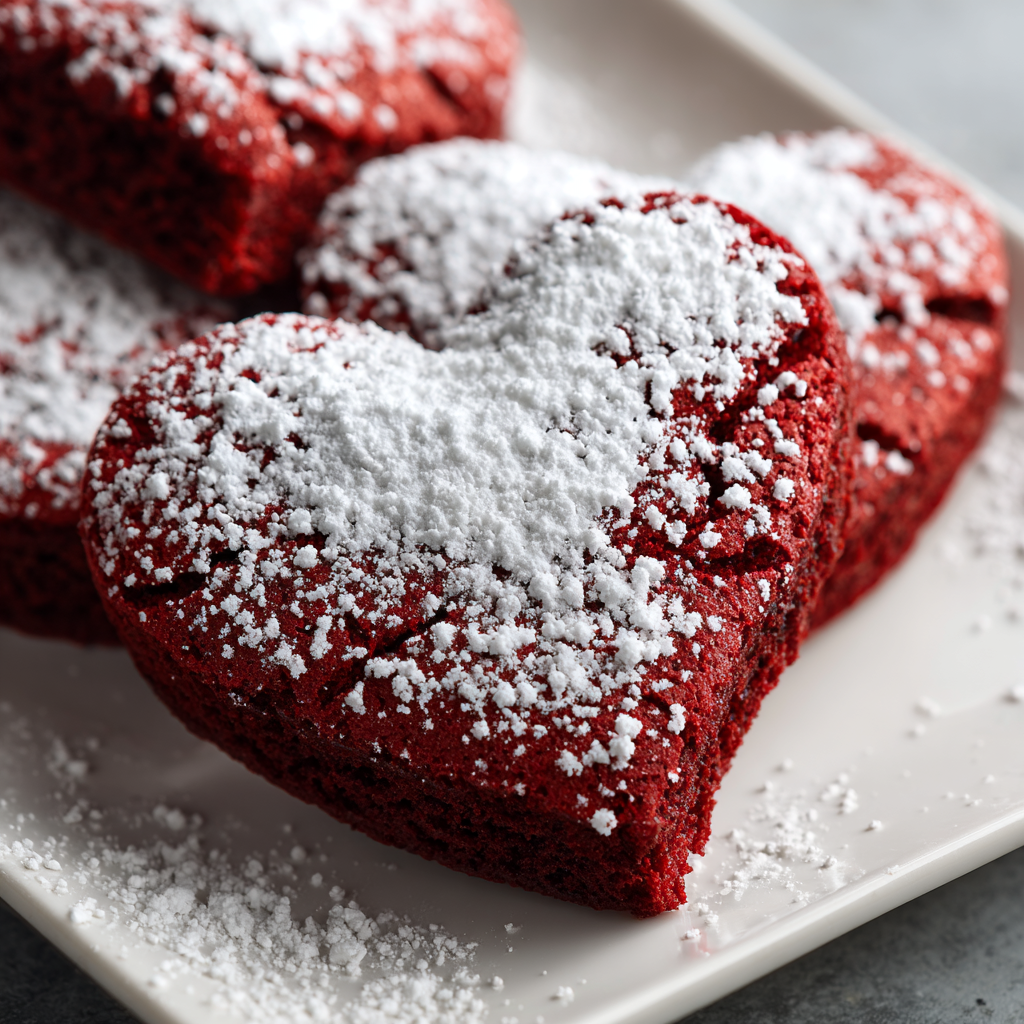 Heart-Shaped Red Velvet Brownies
