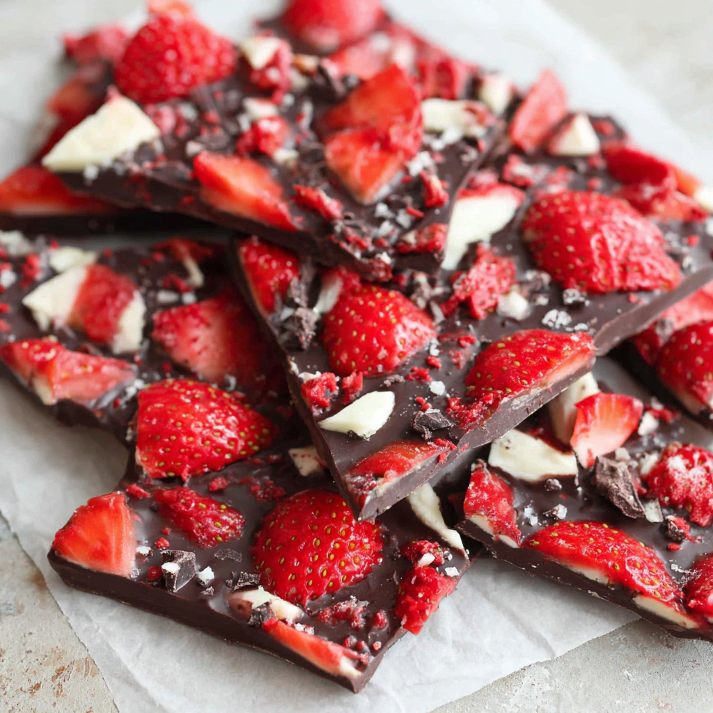 Chocolate Covered Strawberry Bark