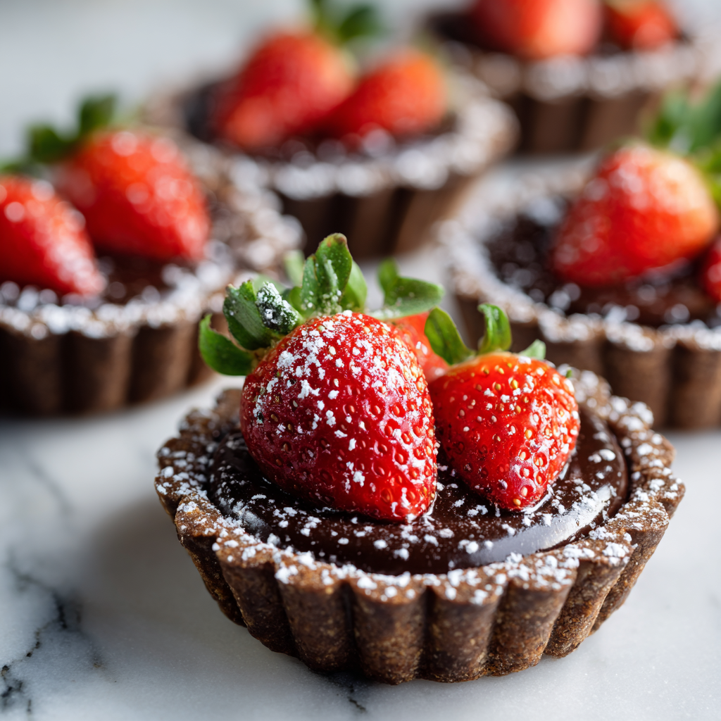5-Ingredient Mini Valentine Chocolate Tarts