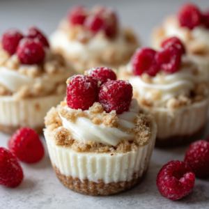 Raspberry White Chocolate Cheesecake Cups
