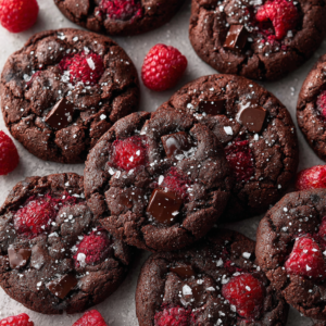 Raspberry Dark Chocolate Chunk Cookies