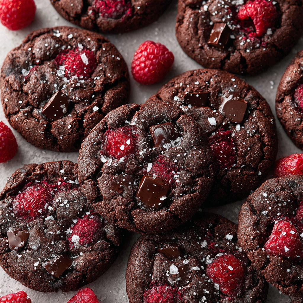 Raspberry Dark Chocolate Chunk Cookies