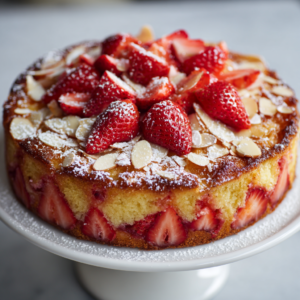 Almond Strawberry Cake