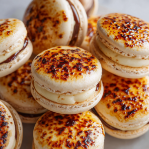 Crème Brûlée Macarons