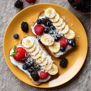 Nourishing Banana Split Breakfast Toast