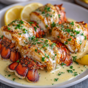 Creamy Garlic Butter Lobster Tails