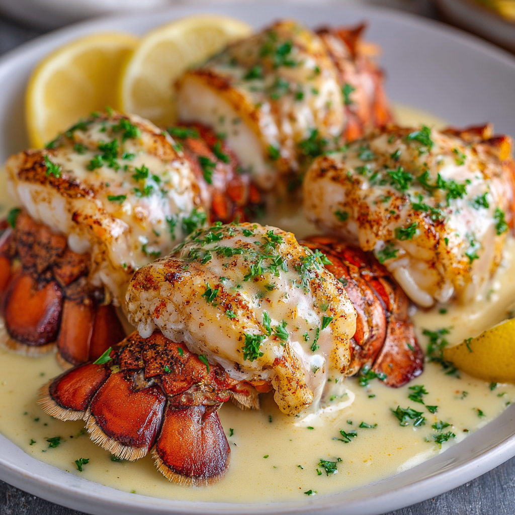 Creamy Garlic Butter Lobster Tails