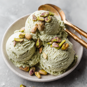 Creamy Pistachio Cottage Cheese Ice Cream