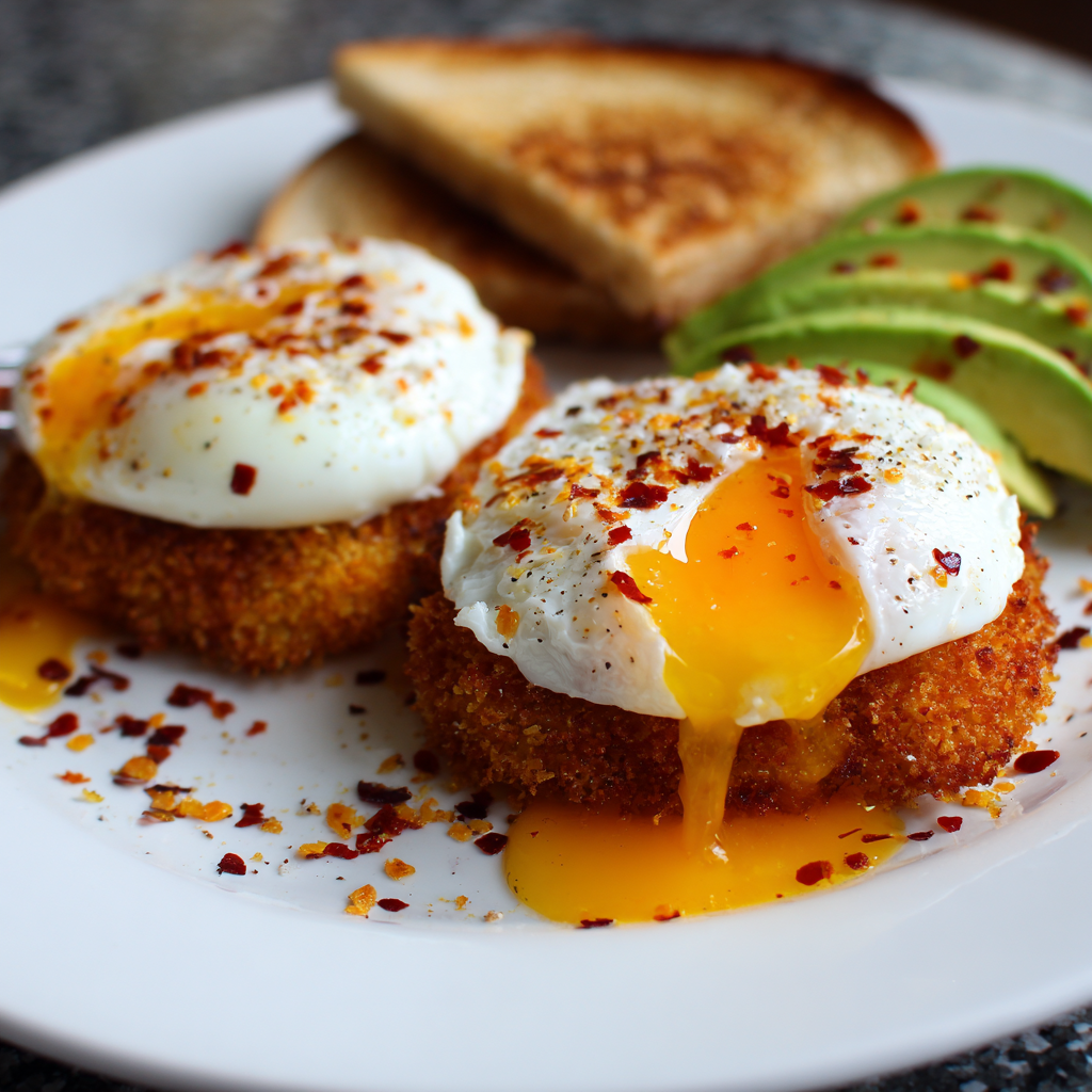 Crispy Panko Poached Eggs