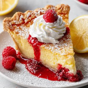 Amish Lemon Sponge Pie