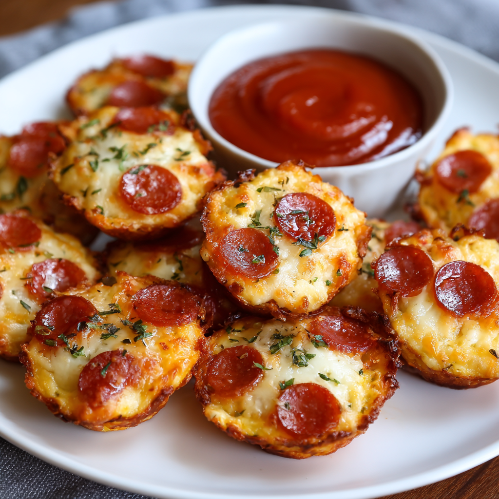 Keto Pepperoni Pizza Bites