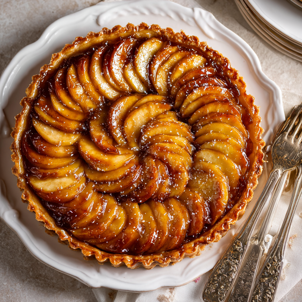 French Apple Tart with Fig Preserves