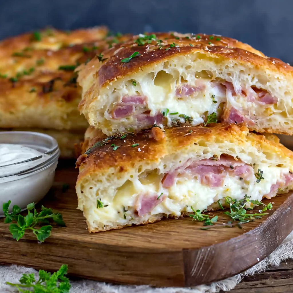 Hand Bread with Ham and Cheese