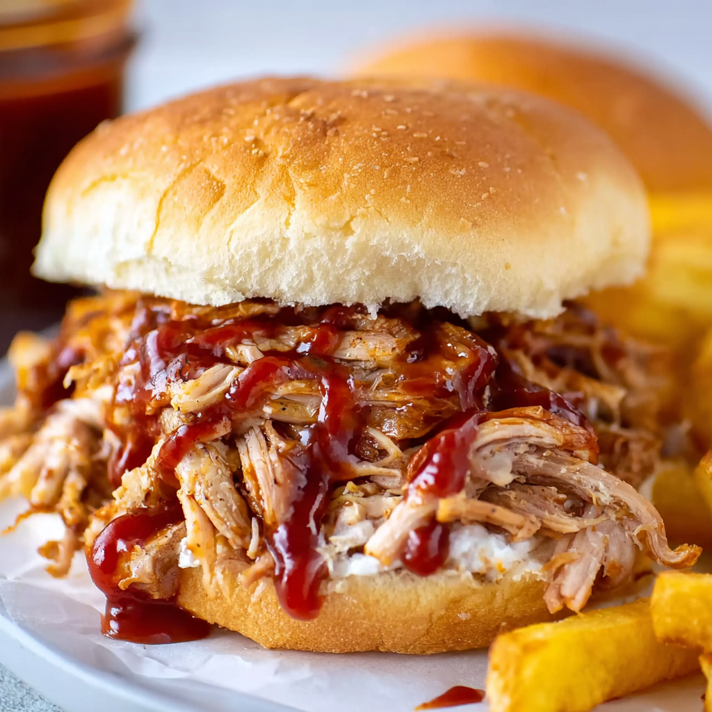 Crock Pot Pulled Pork Sandwich