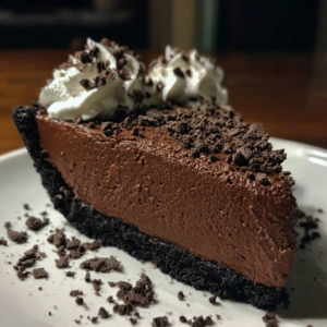 Easy No-Bake Chocolate Mousse Pie with Oreo Crust