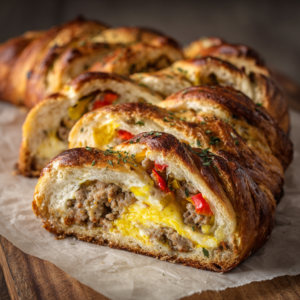 Sausage and Egg Braided Bread