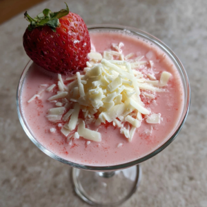 White Chocolate Strawberry Martini