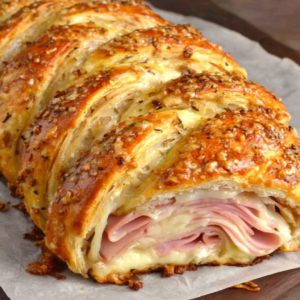 Chicken Ham Swiss Crescent Braid
