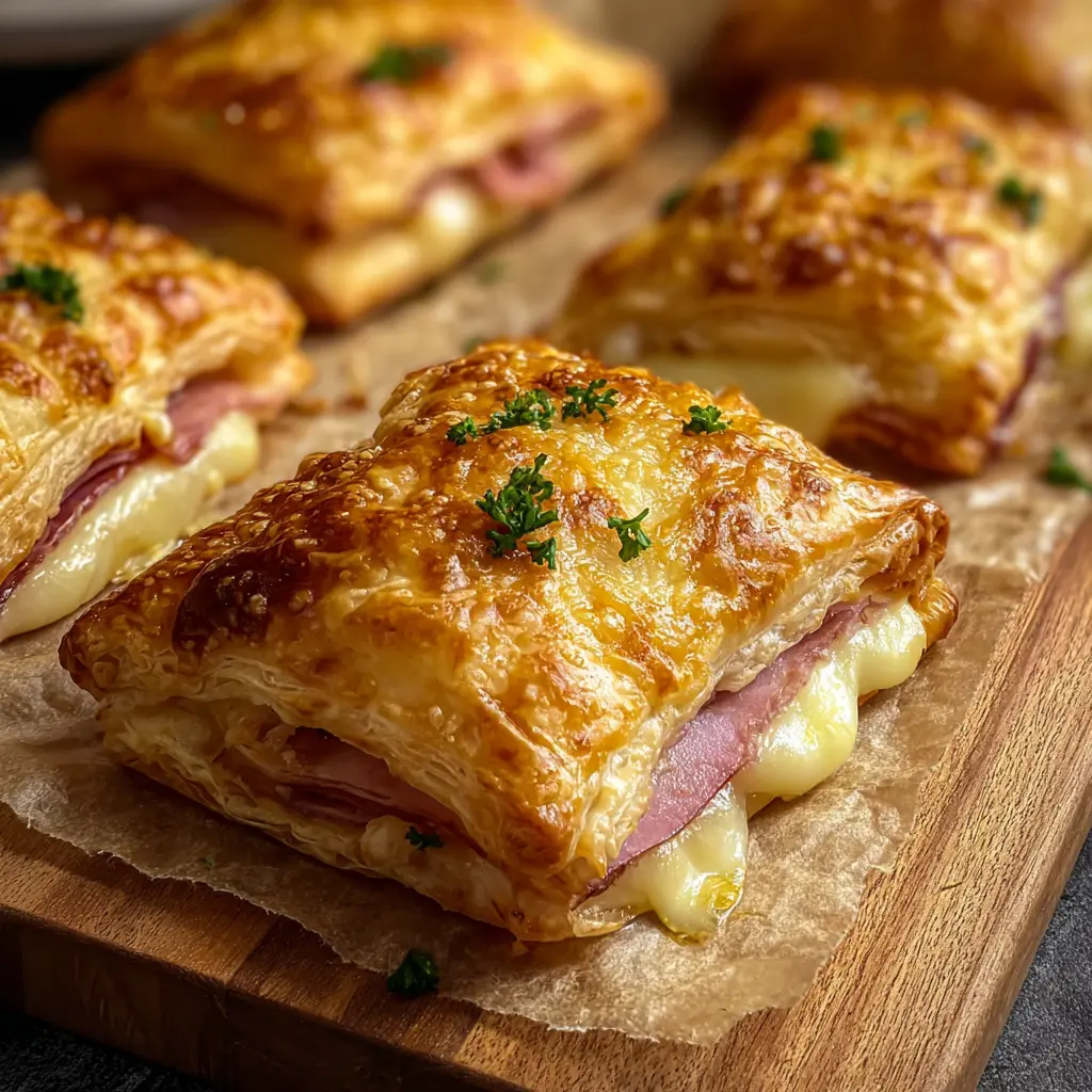 Ham & Cheese Puff Pastry Pockets