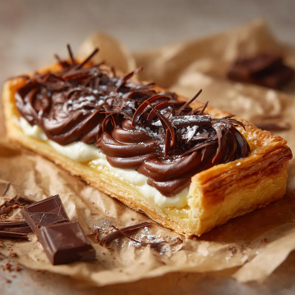 Puff Pastry Chocolate Ganache Tart